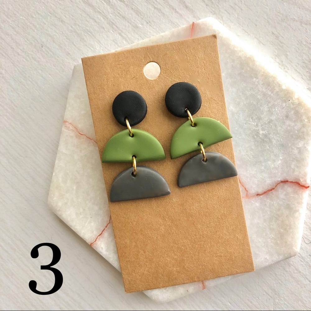 Handmade polymer clay earrings
